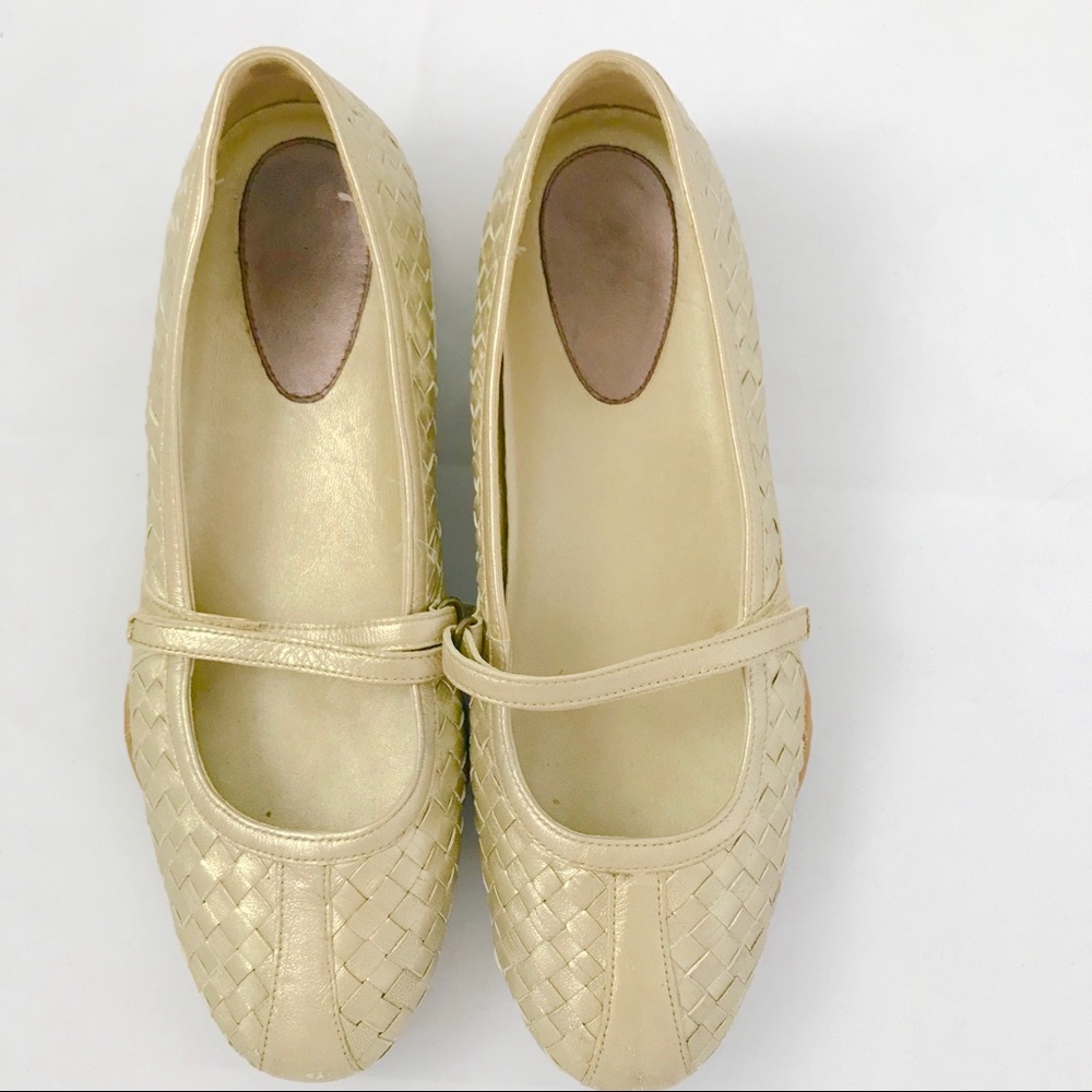 Cole Haan Nike Air Bria Mary Jane Gold Flats